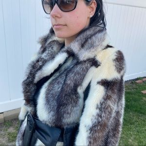 60’s Genuine Leather and Rabbit Fur Coat